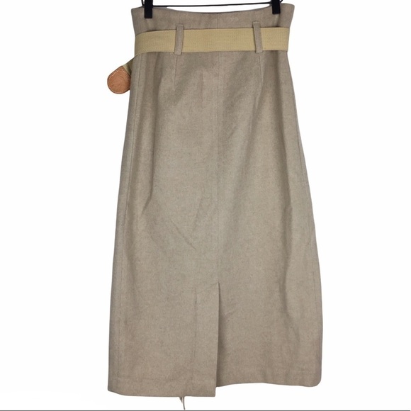 EXPRESS Vintage Skirt Maxi Wool Cashmere Fringe Wrap Southwestern Ranch Style 6 - Picture 4 of 9